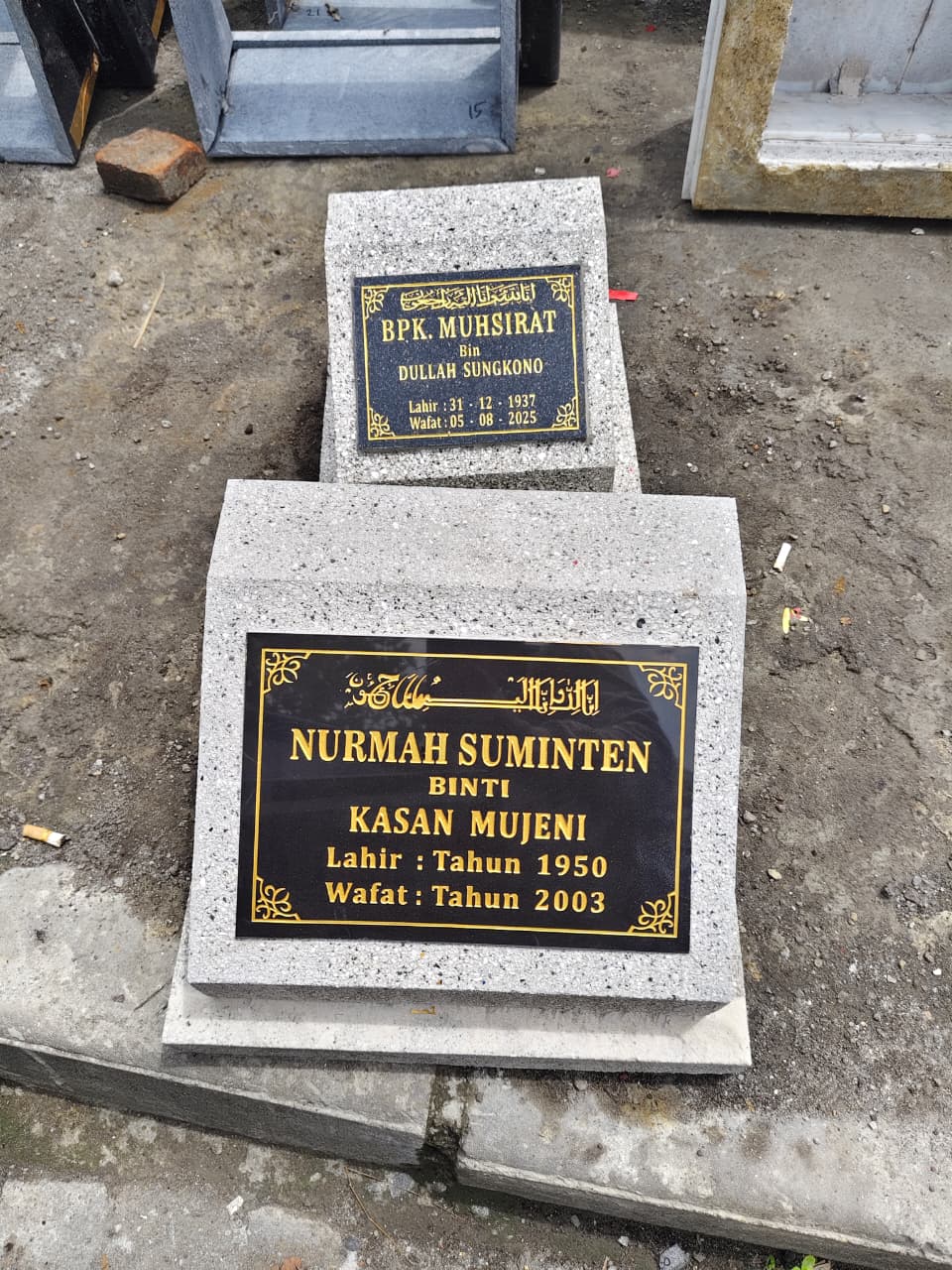 Produk Batu Nisan Cor Beling / Traso Putih