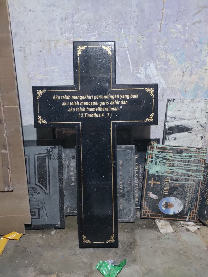 Gal-3 Salib Makam Granit Marmer Import